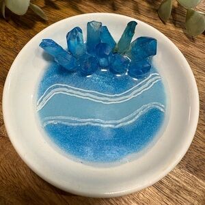 Handmade Geode inspired ring/jewelry dish | birthday, anniversary, wedding gift